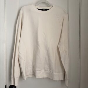 Theory Men's White Cotton Crewneck